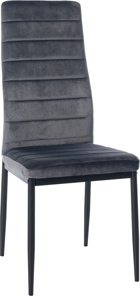 CLP Esszimmerstuhl Mayfair grau Material Samt
