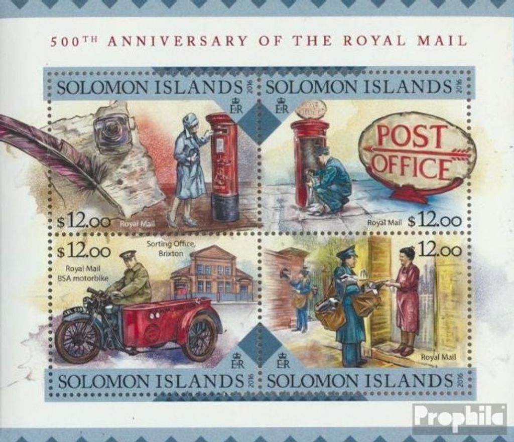 Briefmarken Salomoninseln 2016 Mi 3626-3629 Kleinbogen (kompl. Ausg.) postfrisch Royal Mail