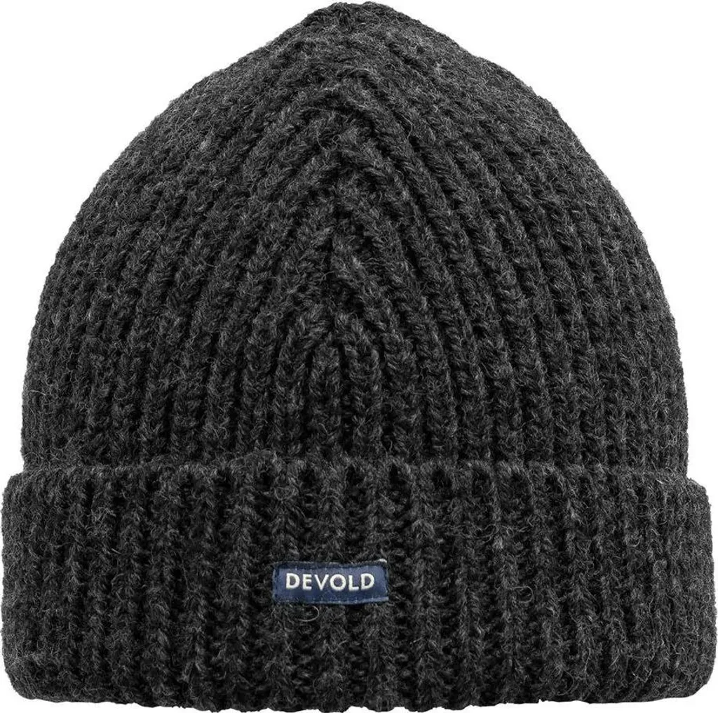 Bonnet Chaud Devold Nansen Noir 58 cm Anti-Froid en Laine pour l'Extérieur