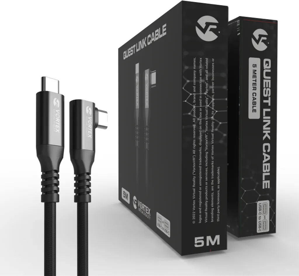 Cavo Meta Quest Link 5m VORTEX VR | USB-C Alta Qualità Quest 3 2 - 5