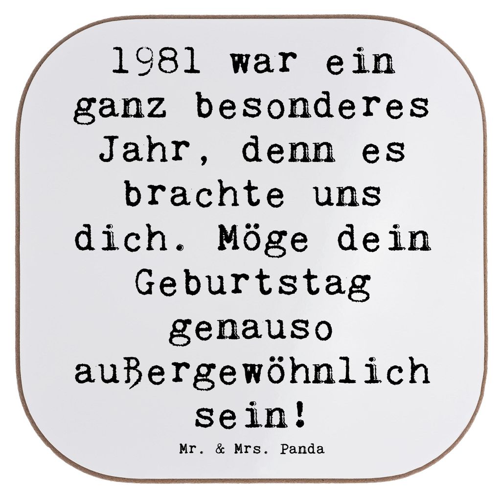 Mr. & Mrs. Panda Holzuntersetzer Spruch 1981 Geburtstag Produktbild 