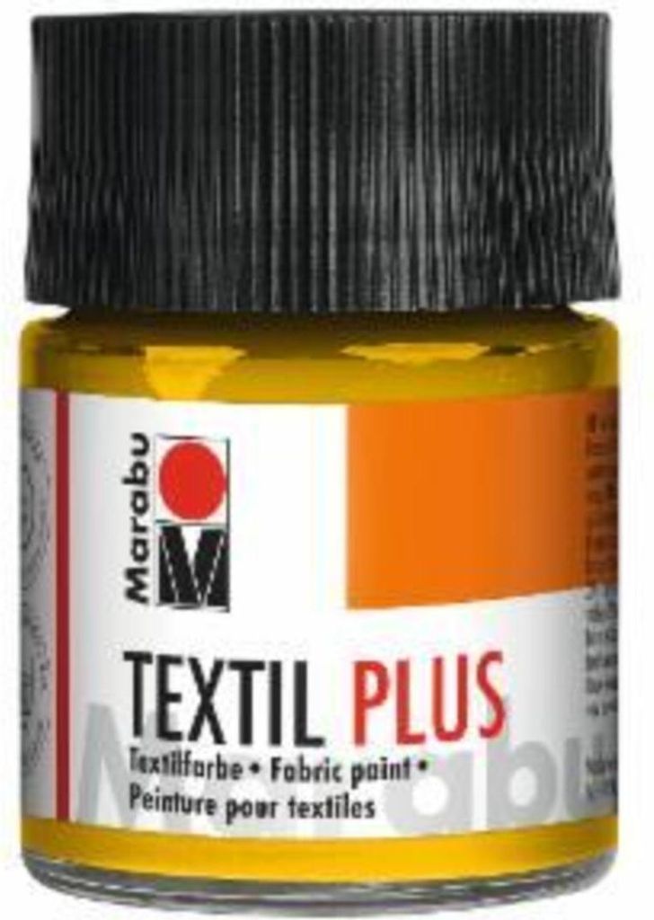 Textil plus - Mittelgelb 021 50 ml. Packung mit 6 Stück