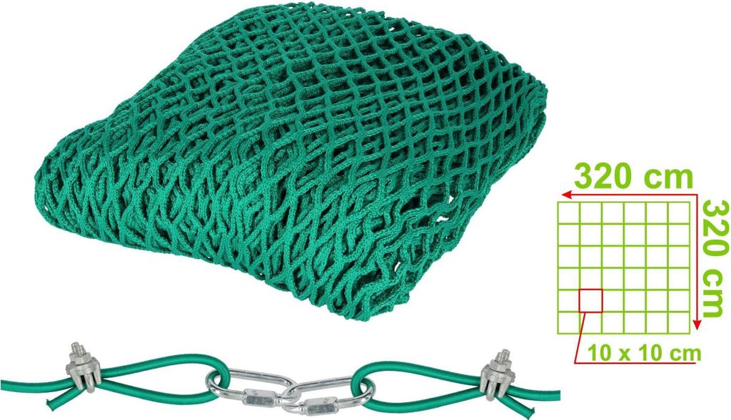 AVERDE Futtersparnetz Heunetz 3,2 x 3,2 m, 10 cm Maschenweite