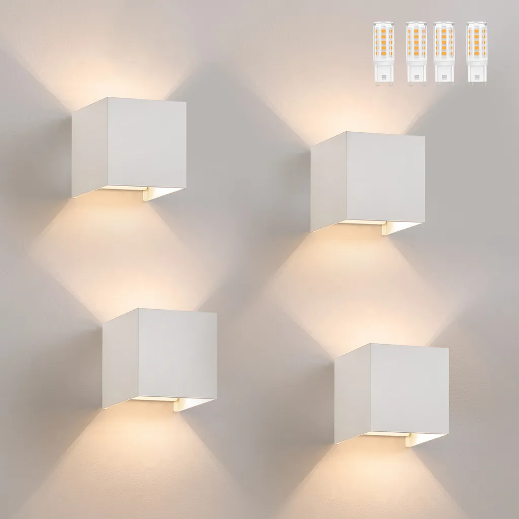 Recensione ZMH Lampada Parete Esterna 4 Pezzi G9 LED IP65 Bianca