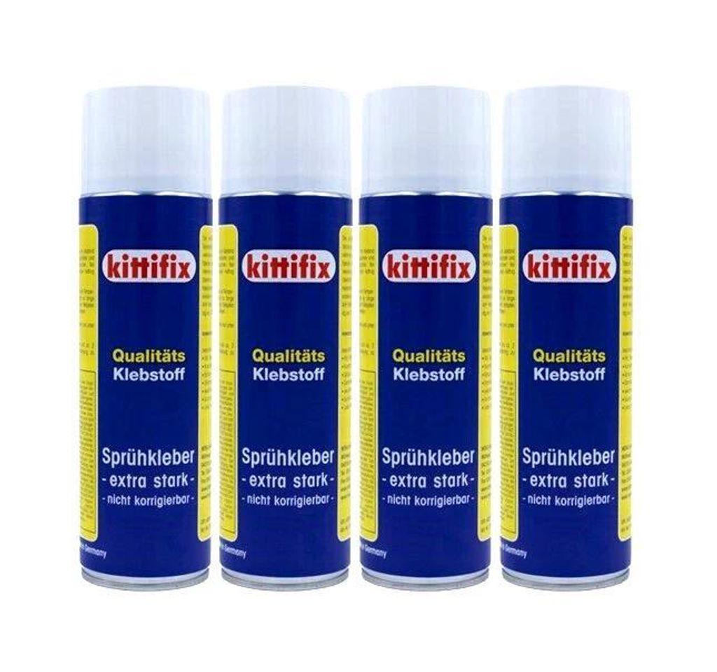 Kittifix Sprühkleber extra stark nicht korrigierbar 4 × 500 Produktbild 