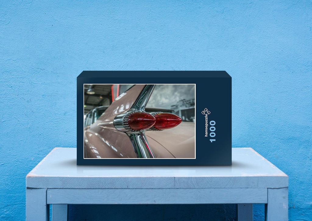 hansepuzzle 35144 - Cadillac Puzzle, 1000 Teile, Fortbewegung, 60,0 x 46,0cm mit hochwertiger Aufbewahrung, Kartonbox & Beutel