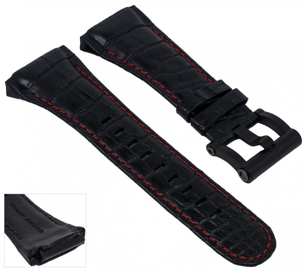 TW STEEL | Uhrenarmband Leder schwarz für CEO Tech Ø 48mm 28664
