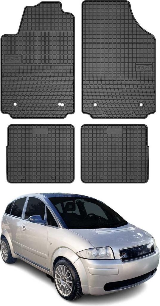 2000-2005 Audi A2 8Z0 Fußmatten Gummi Schwarz 4 tlg