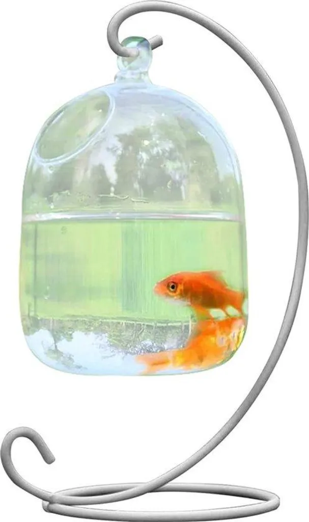 Décoration murale thématique mer - Poisson en verre 10x15 cm à suspendre