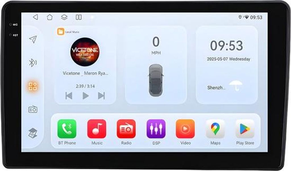Autoradio mit Bluetooth und CarPlay für Ford Fiesta (1995–2001), kompatibel mit Apple und Android, Stereoanlage, Navigationssystem, 3 GB RAM, 32...