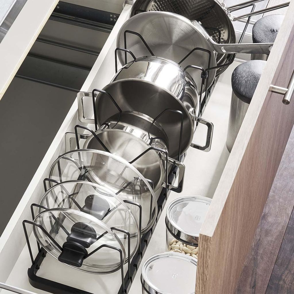 Yamazaki Kochtopf Deckelhalter Organizer Aufbewahrung Topf Produktbild 