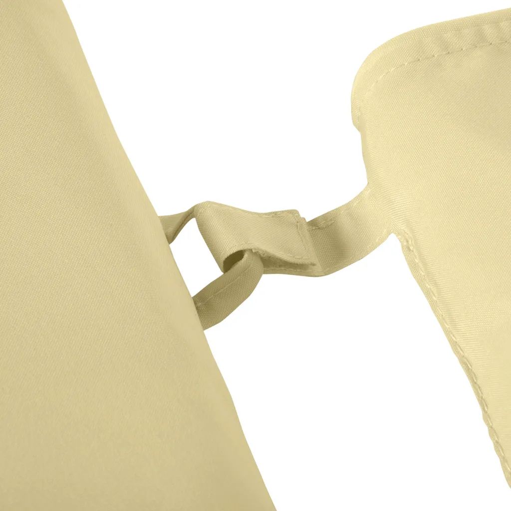 Coussin de Chaise Longue Moelleux en Coton et Polyester Blanc Crème - 7
