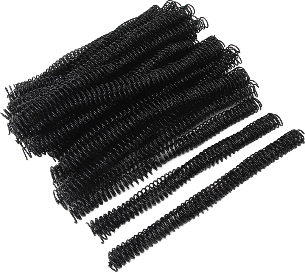 Bobine de reliure à spirale en plastique noir 12mm pour documents A4