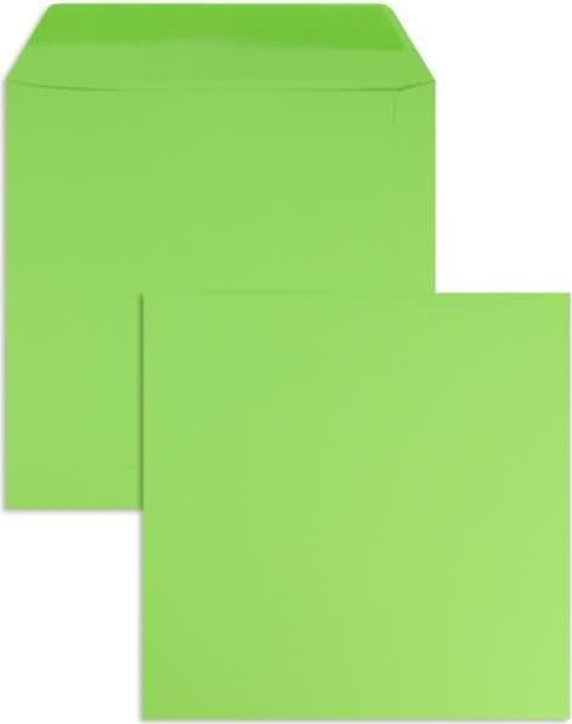 Briefumschläge 170x170mm 120g/qm gummiert VE=100 Stück grüner apfel