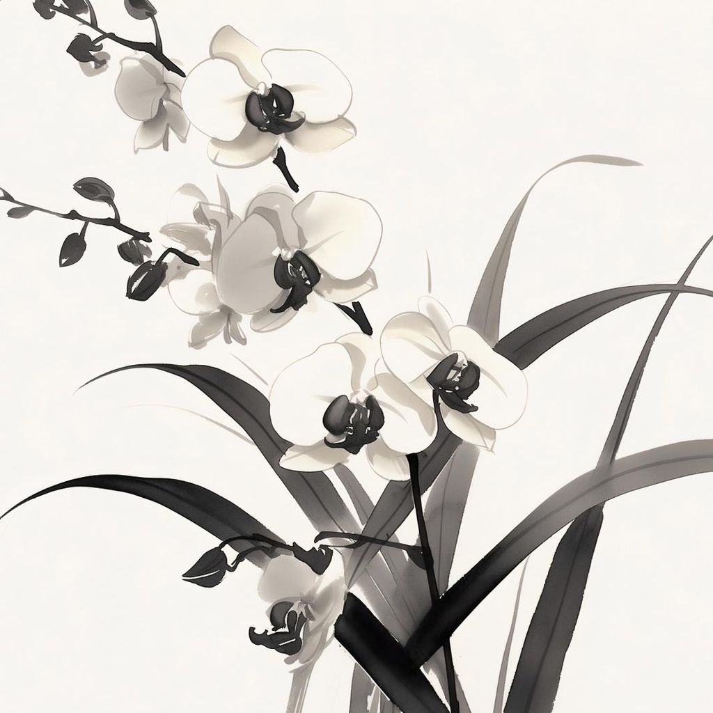 Plakat 50x50cm Orchidee