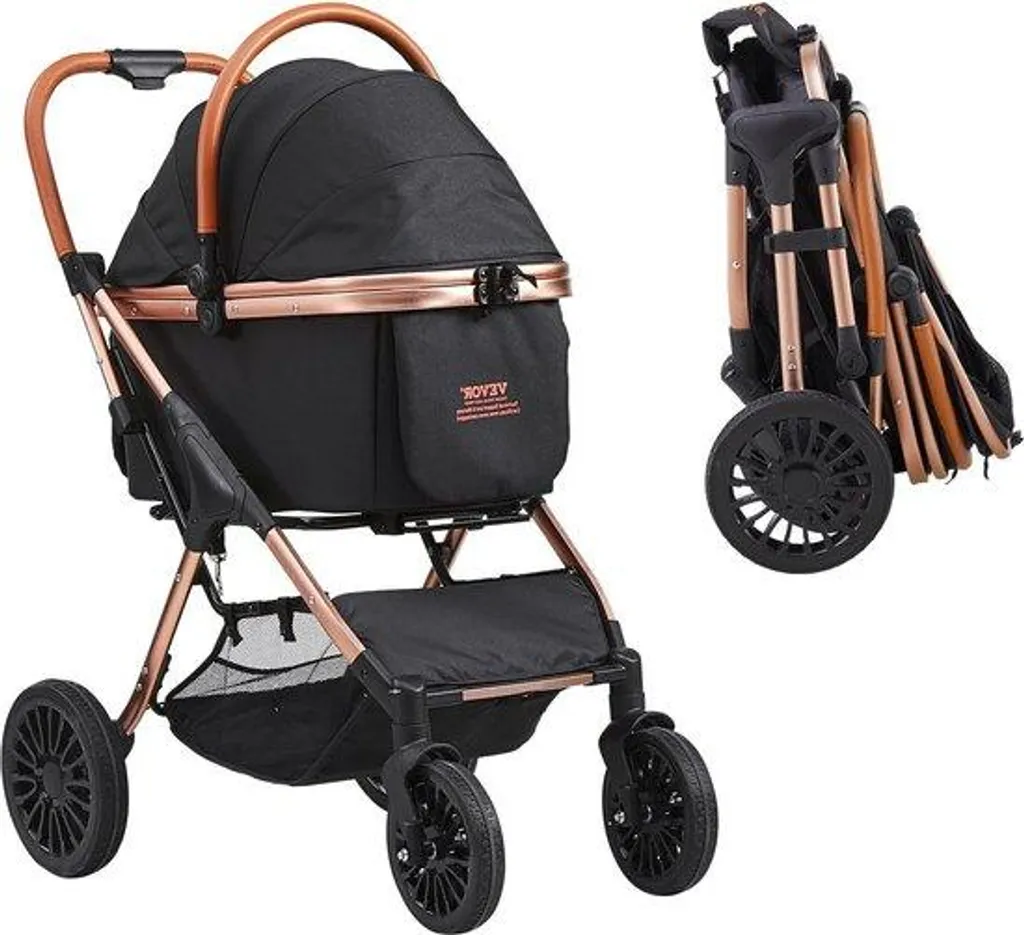 Poussette pour chien senior ou convalescent - Charge 29 kg avec freins