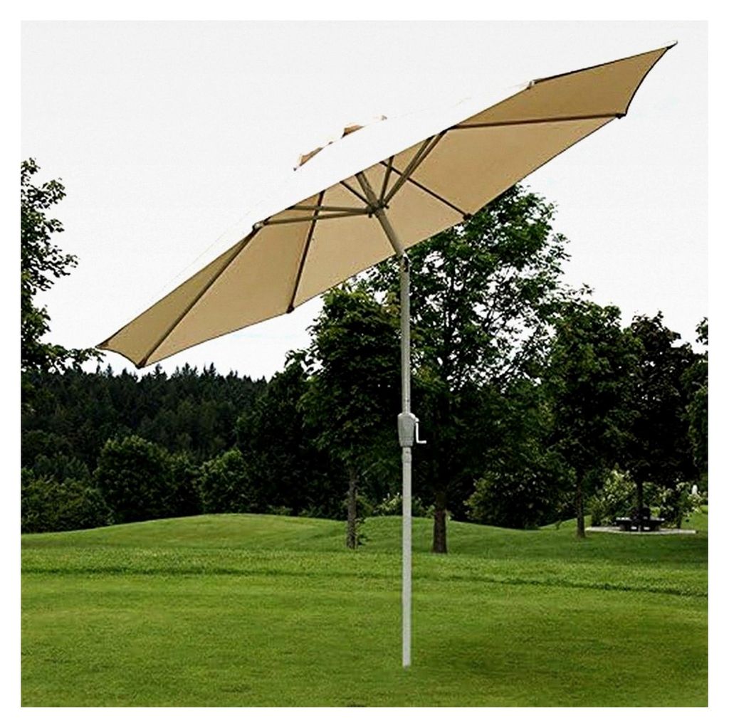Sonnenschirm N18, Gartenschirm, Ø 2,7m neigbar Polyester/Alu 5kg