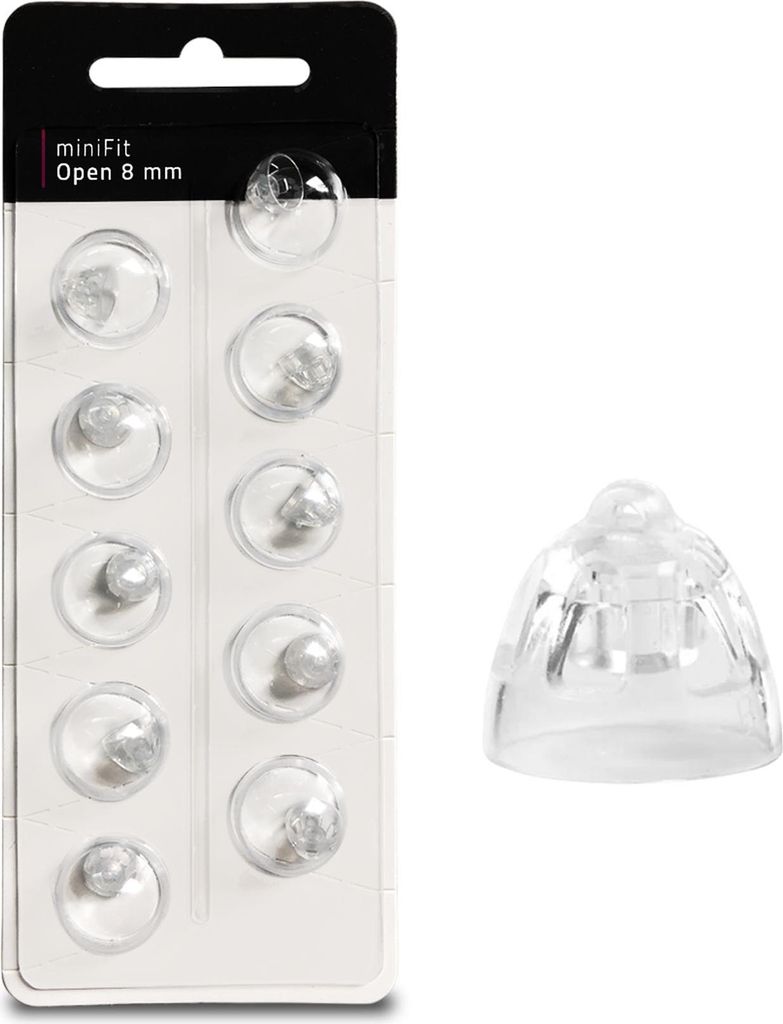 EWANTO miniFit 10er Blister 8 mm Open wie Oticon Domes Produktbild 