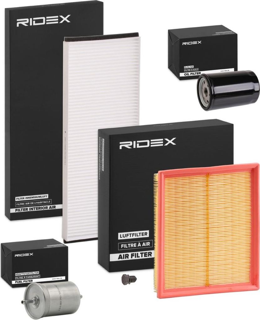 RIDEX Filterset Inspektionspaket Filtersatz für VW PASSAT (3B2) für AUDI A4 Avant (8ED, B7) A4 Limousine (8D2, B5) A4 Avant (8D5, B5)