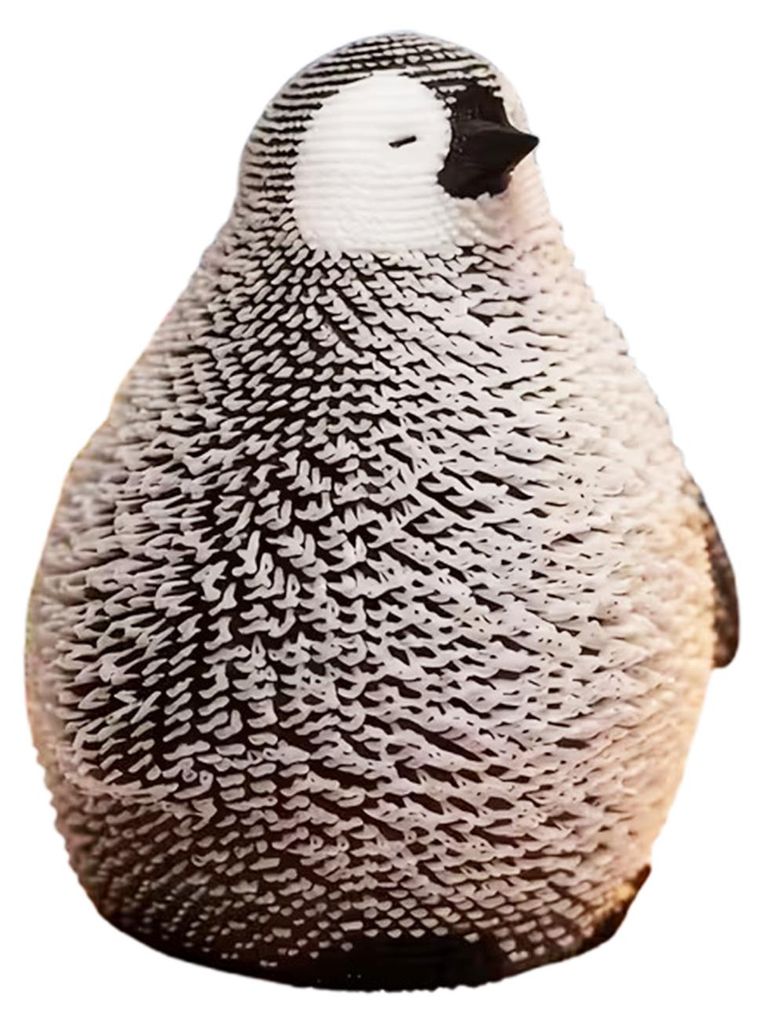 3D-gedruckte Pinguin-Figur, leuchtend im Dunkeln, stehend oder liegend, leuchtendes Tiermodell, Dekoration für Zuhause oder Büro