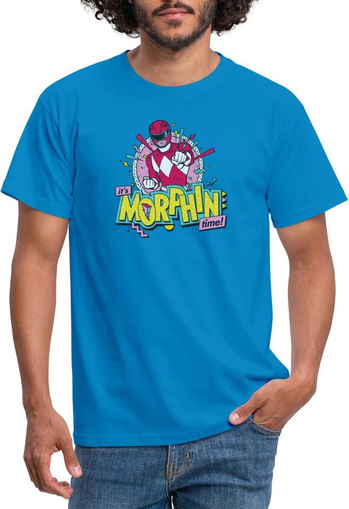 Spreadshirt Power Rangers It's Morphin Time Männer T-Shirt, S, Royalblau
