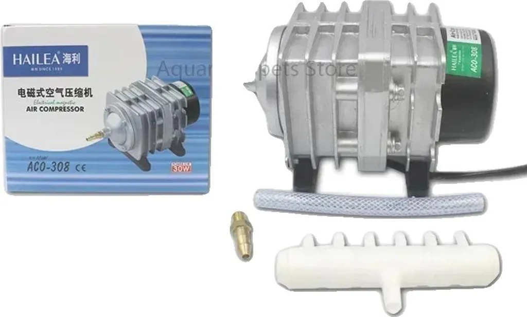 Pompe à air puissante 30W 6 sorties ACO-308 pour grand aquarium