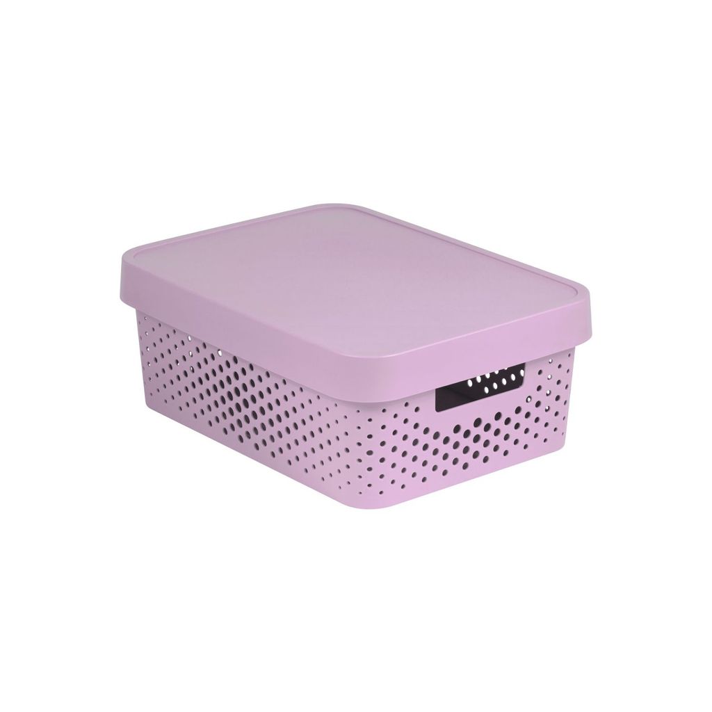 Curver Infinity Dots 11L Box mit Deckel rosa Produktbild 