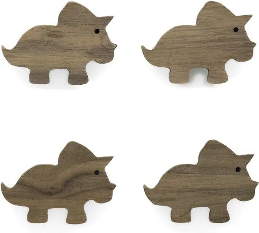 Boîte de rangement enfant dinosaure bois jaune décorative et ludique