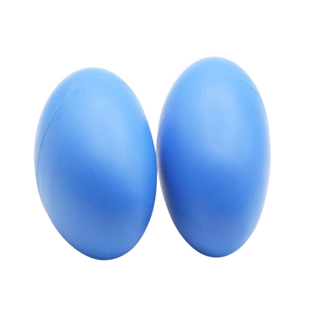 2 Stücke Einfarbig Baby Ei Musik Shaker Sand Hammer Instrument Frühes Lernen Spielzeug-Blau