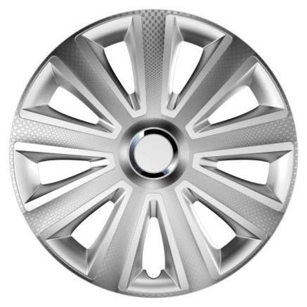 VERSACO | Radkappen Radzierblenden Aviator carbon RC Silber 16" 4tlg, Radabdeckung, Zierblenden, Zierkappen, Radblenden, Felgen
