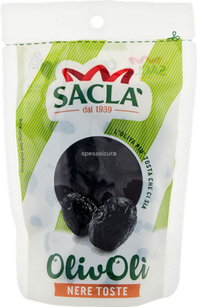 Schwarze Oliven mit Stein teilweise getrocknet 100g - Sacla