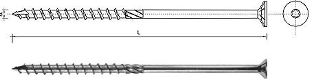 Holzschrauben Mit Senkkopf Für Torx 6*60Mm T30 - 200 Stk - Spks 6*60