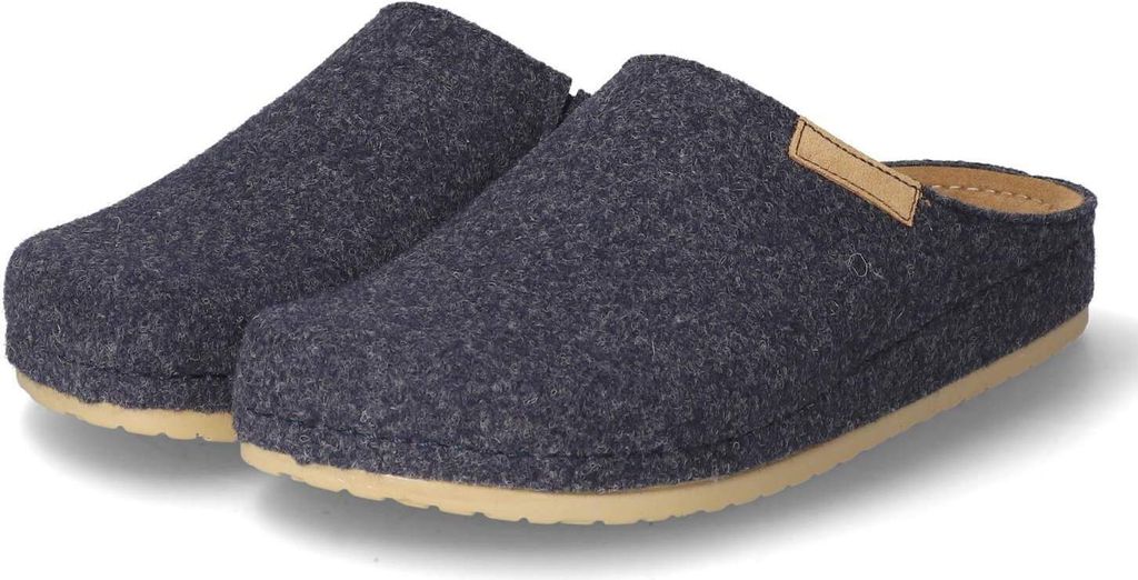 Kaerlek Damen Pantoffeln/ Hausschuhe NANA Blau Filz Größe: 36