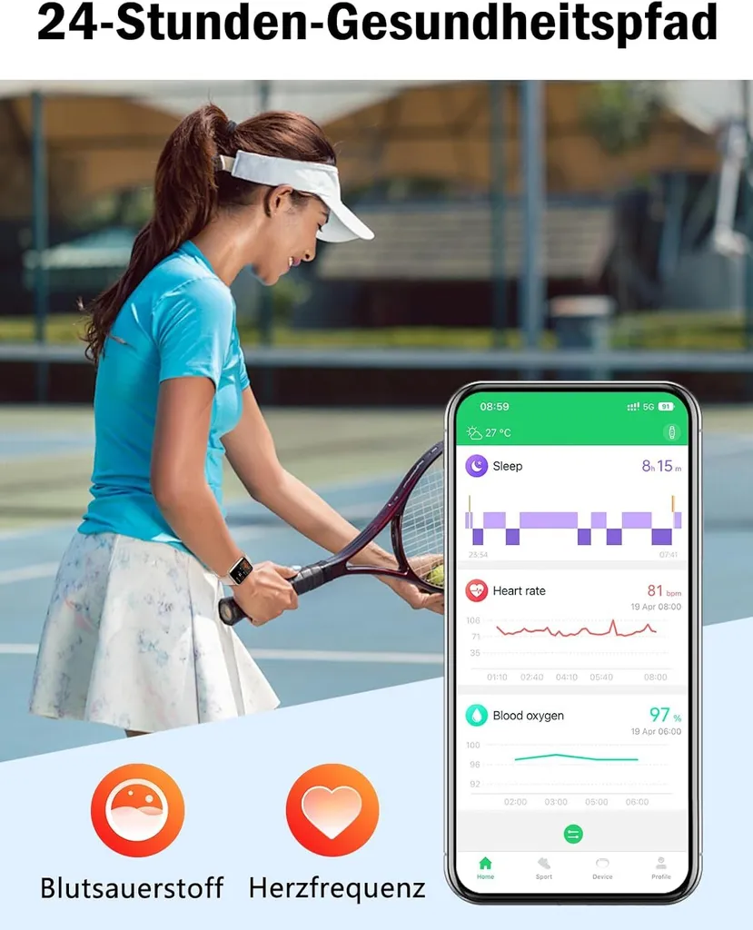 Smartwatch con Chiamate Bluetooth e 110+ Sport Tracker - Offerta 2026 - 4