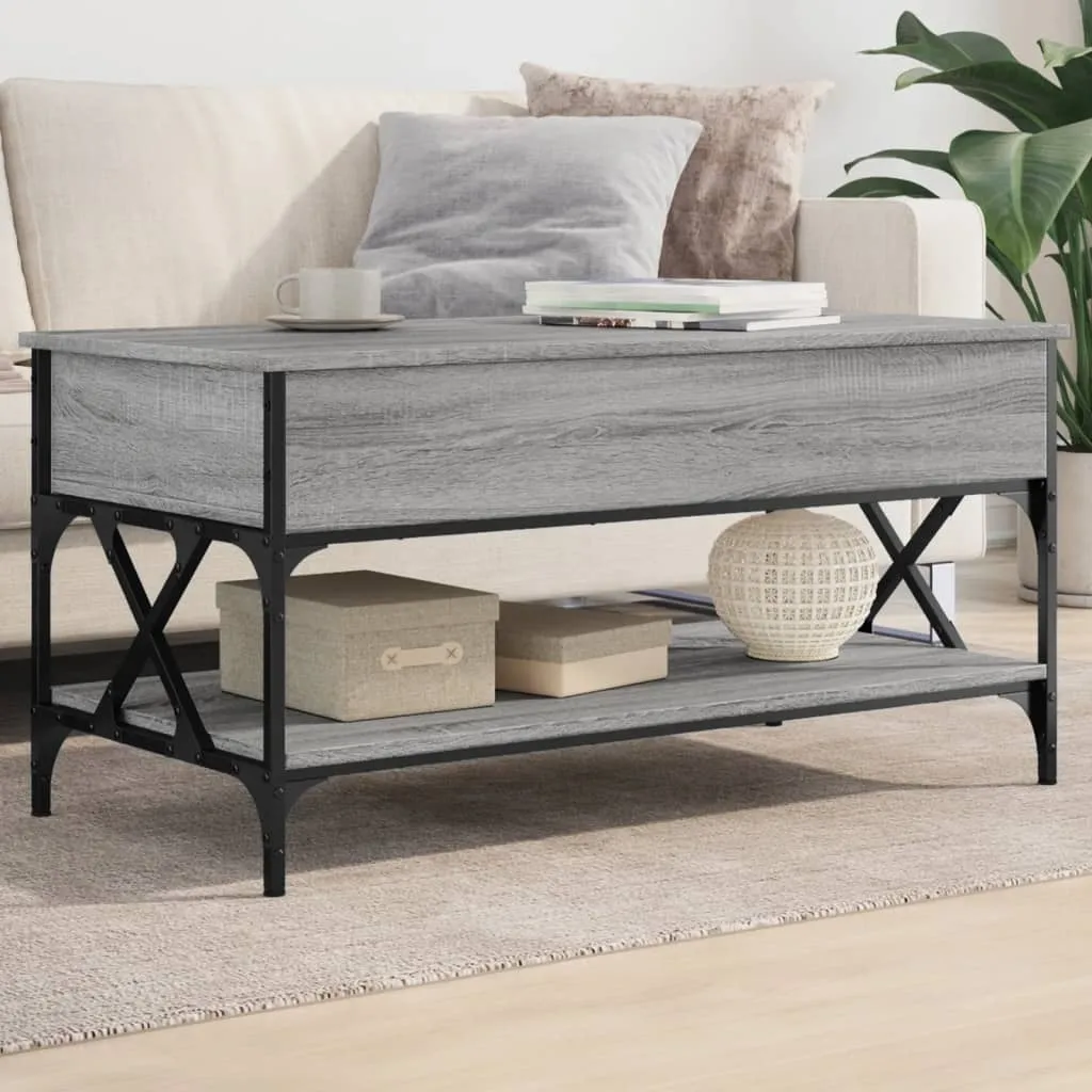 Tavolino da Caffè Industrial Grigio Sonoma 100x50 - Stabli Möbel