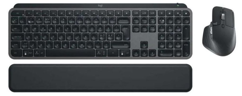 Logitech MX Keys Combo for Business - Tastatur-und-Maus-Set - hinterleuchtet - kabellos - Bluetooth LE - QWERTY - Pan-Nordic - Graphite