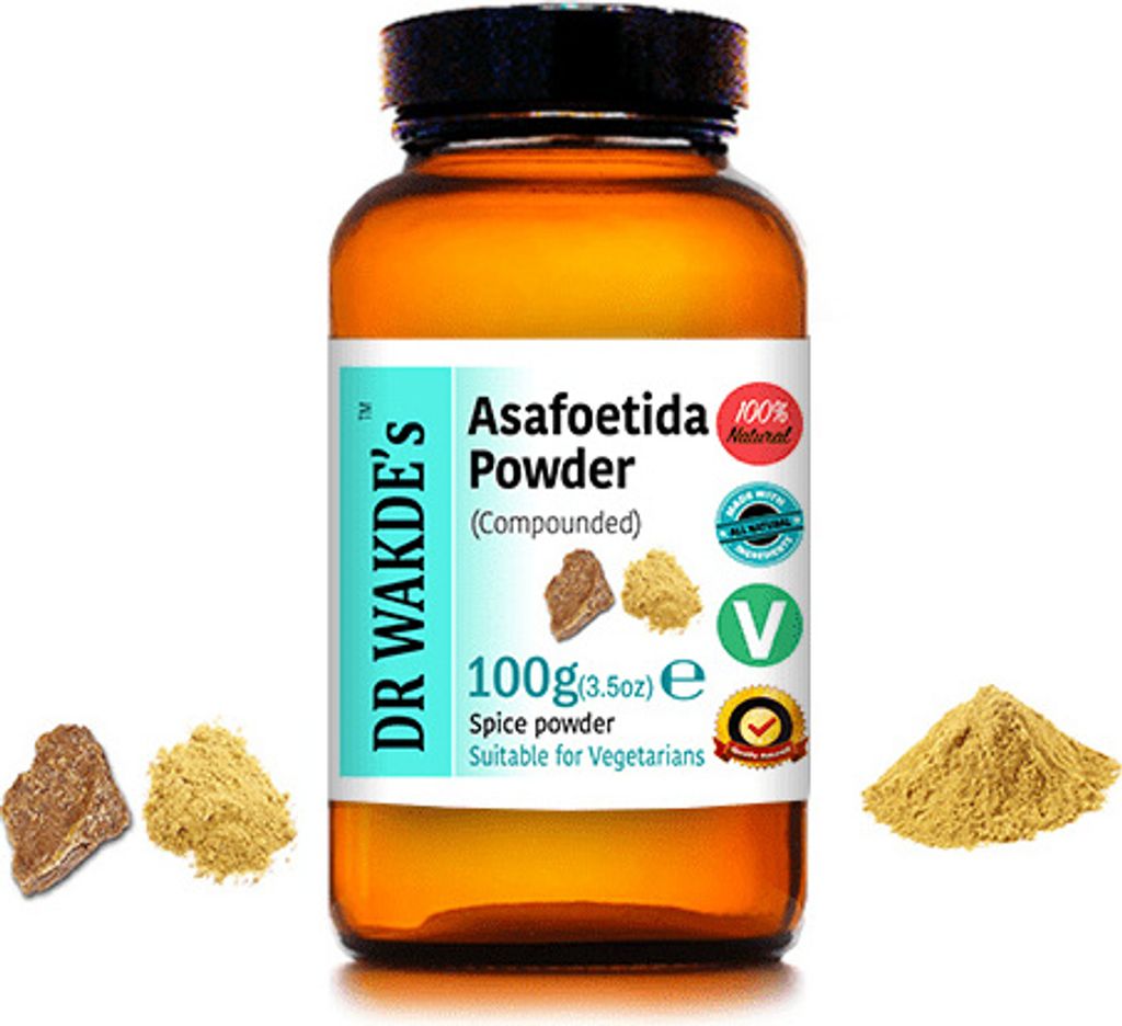 DR WAKDE'S Asafoetida Pulver (Hinga | Ferula Asafoetida) - 100 g (3,5 Unzen) | Rein, Raw & Getrocknetes Pulver | Ayurveda-Kräuter | Vegan | Nichts...