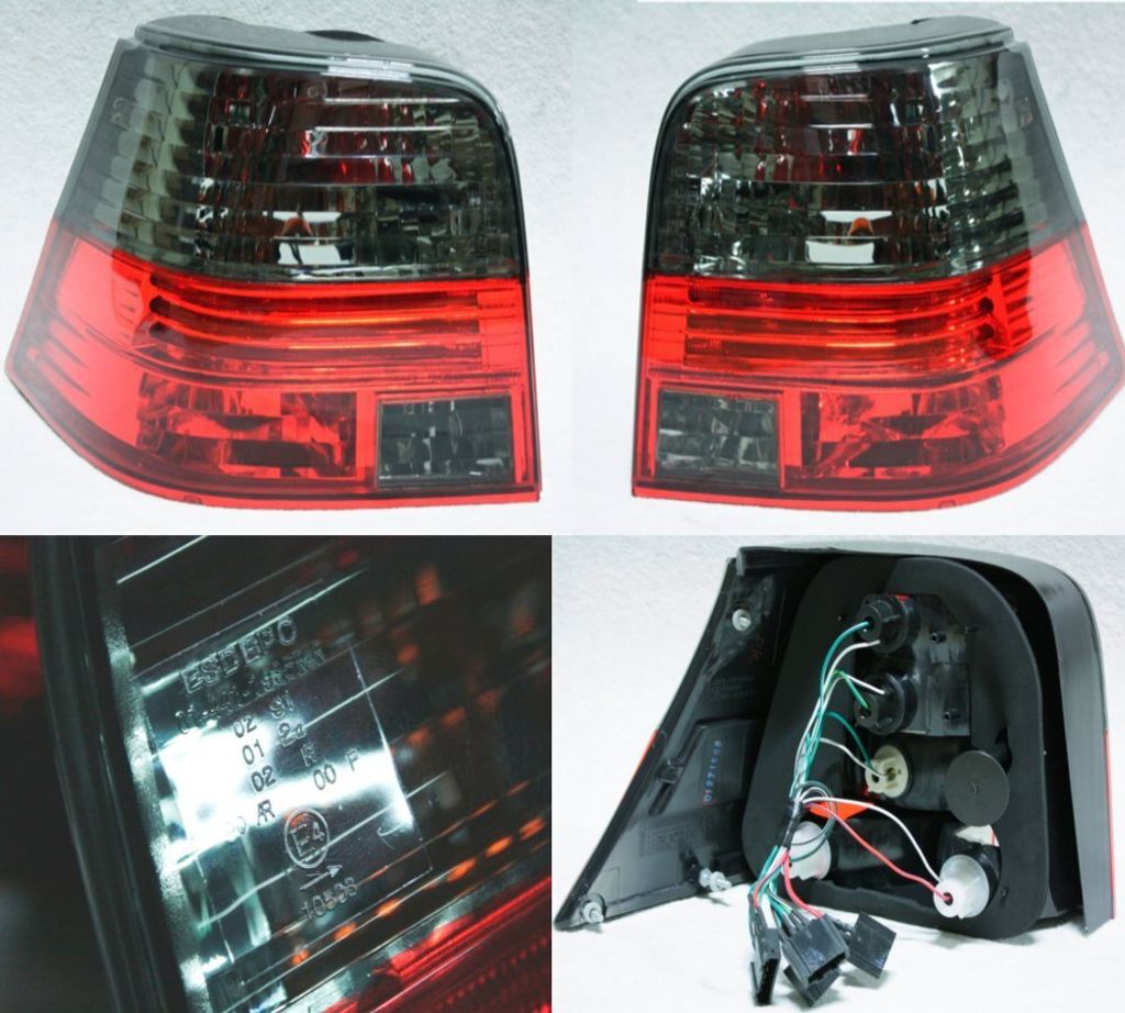 Fanali posteriori sinistro + destro nero rosso per VW Golf Immagine del prodotto 