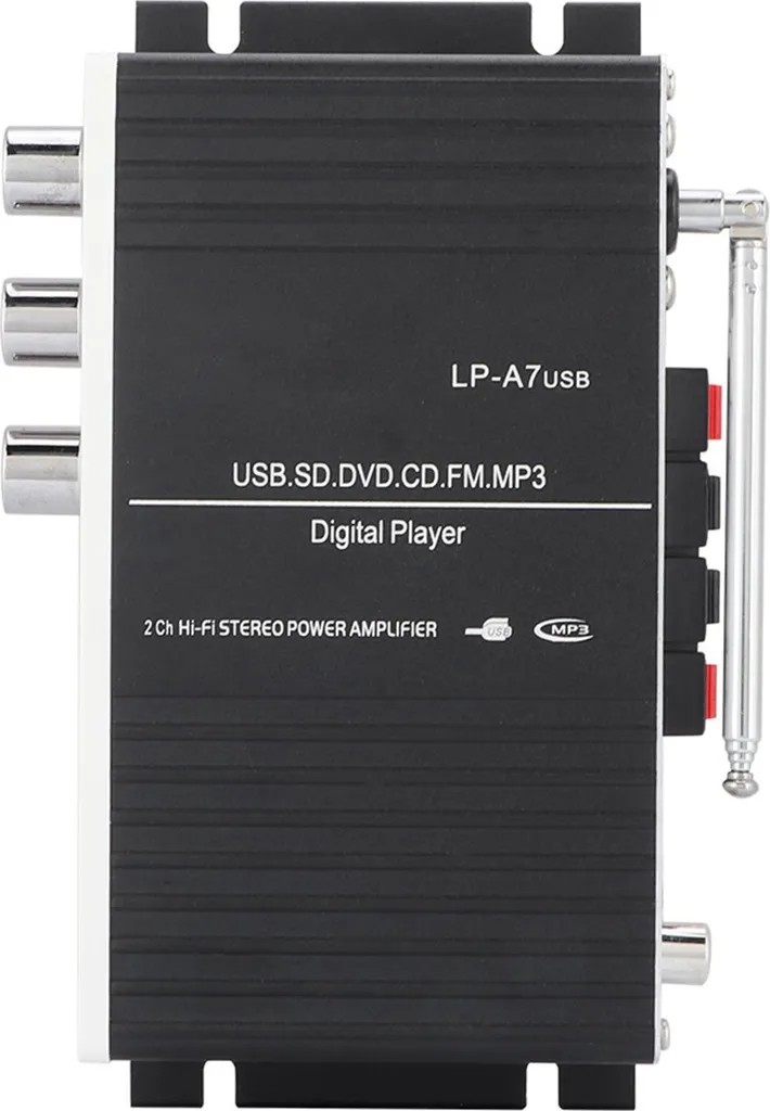 Amplificateur stéréo numérique A7 avec lecteur MP3 et télécommande - 2