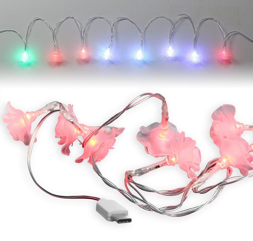 Fontastic LED Ladekabel USB Typ-C 1,2m transparent Produktbild 