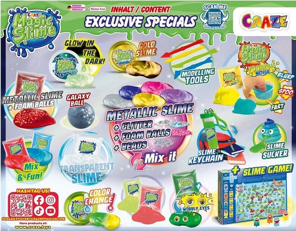 Craze MAGIC SLIME Adventskalender 4 Specials Produktbild 2