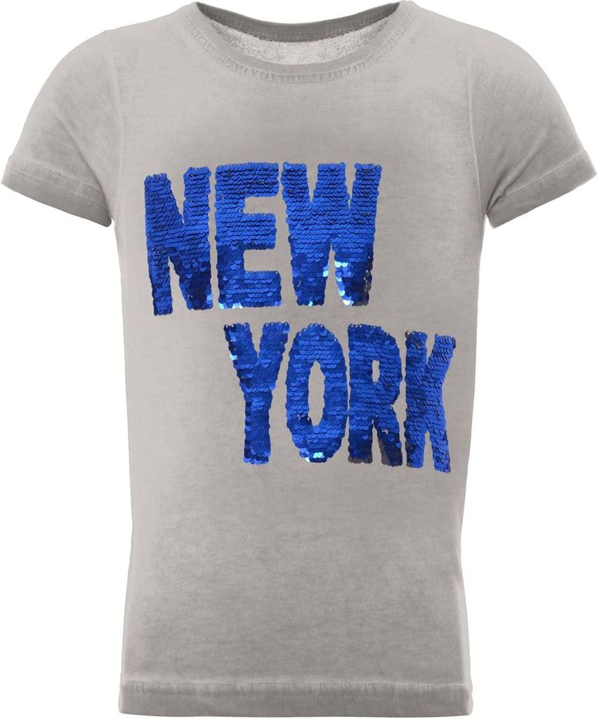 BEZLIT Jungen T-Shirt mit tollem Wende Pailletten Schriftzug Grau 116