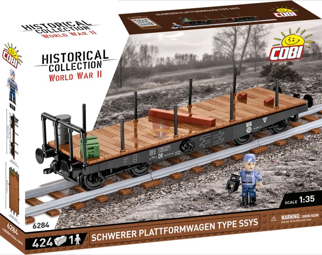 Cobi COBI 6284 German Railway Schwerer Plattformwagen Typ Immagine del prodotto 