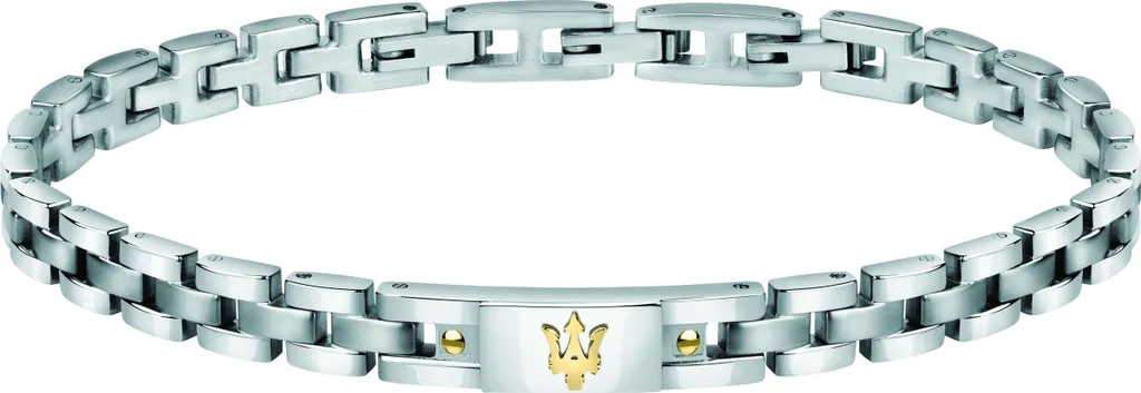 Bracelet Maserati Screws Trident en acier inoxydable argenté pour homme