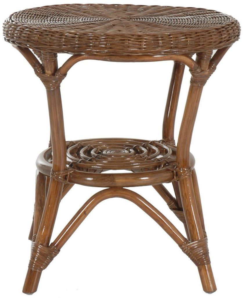 KRINES HOME Runder Rattan-Tisch Ø 50 cm / Beistelltisch Produktbild 