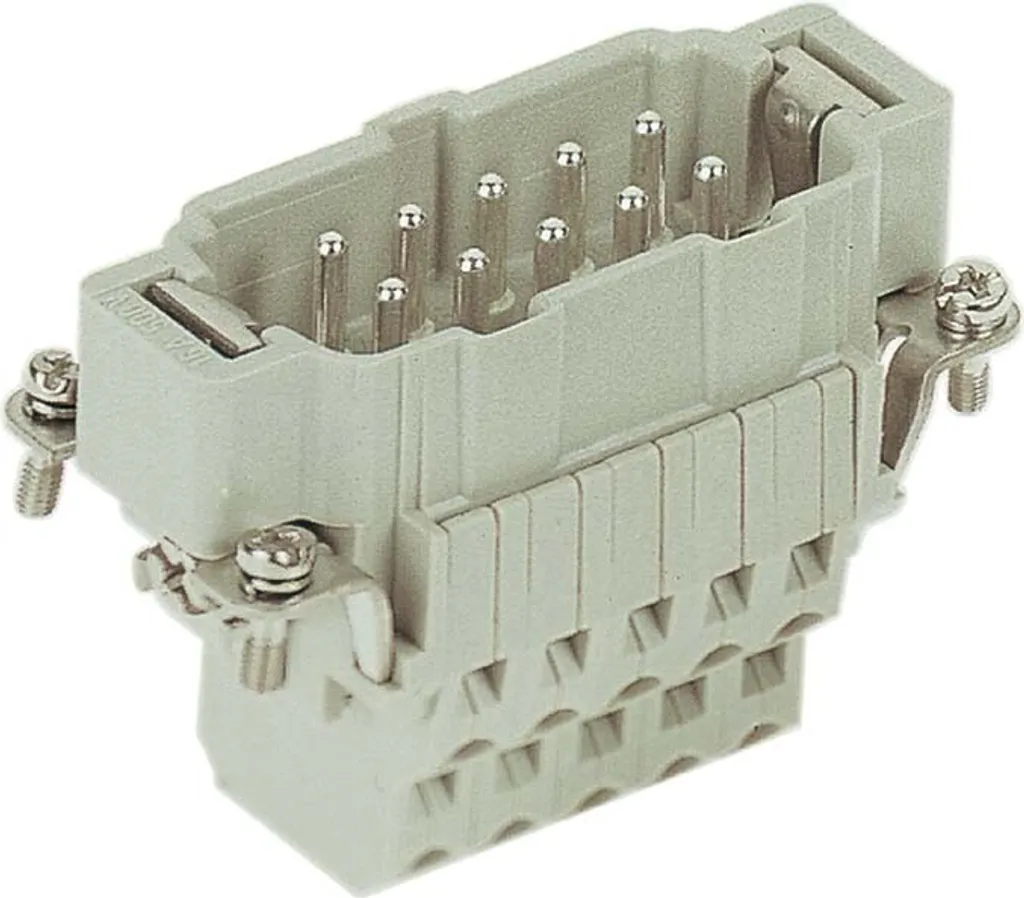 Insert à broches Harting 09330102672 Han 10E mâle raccordement à vis