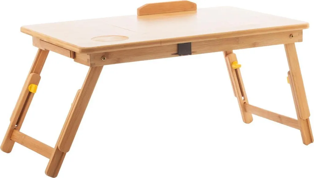 Table de lit pour petit-déjeuner et PC portable - Bambou pliable Lapwood - 2