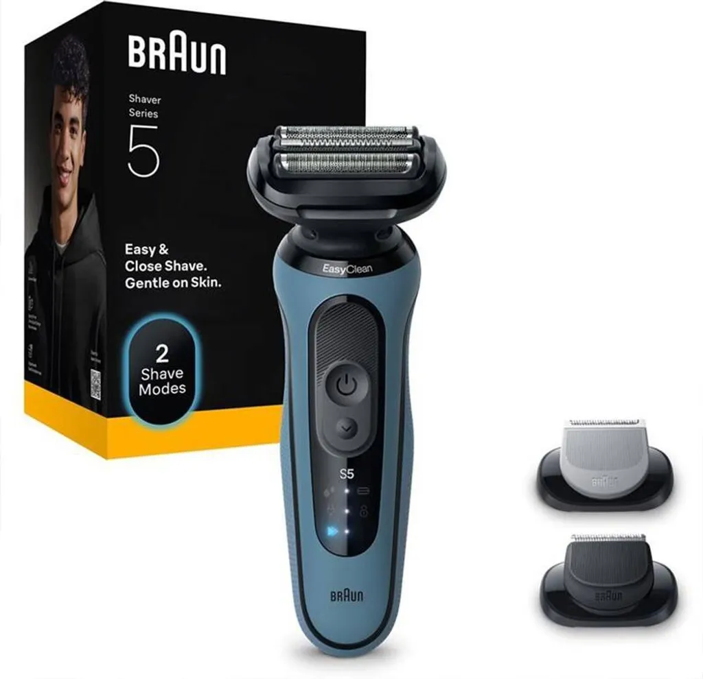 Rasoir Électrique Barbe Braun Series 5 52-A1650S avec Tête Flexible