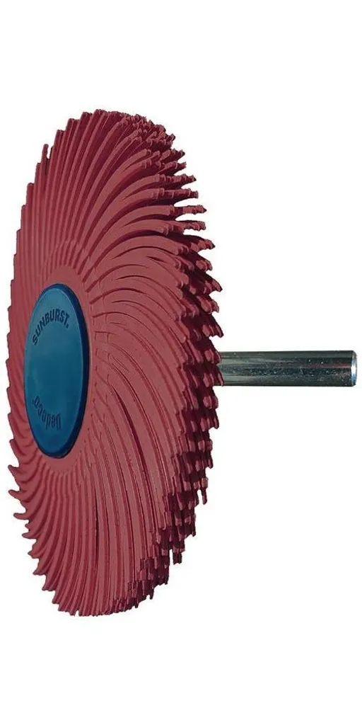 Disque radial Sunburst grain 220 rouge pour éliminer les rayures 76 mm