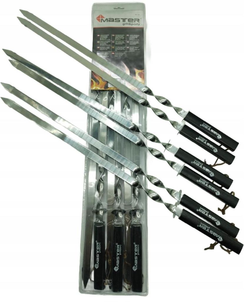 Szpikulce Szampury Do Szaszłyków 60 Cm 6 Szt Master Zdjęcie produktu 